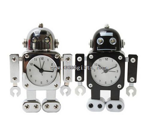 Nuevo Robot Metal alarma reloj