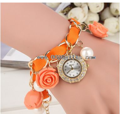 pearl bracelet women dress watch