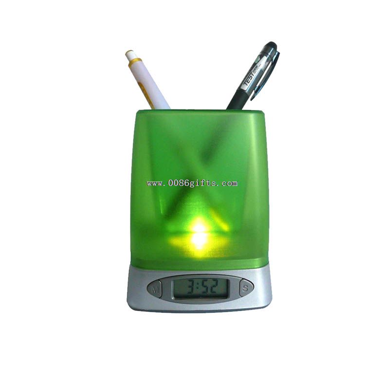 Pen Holder With Lcd Clock