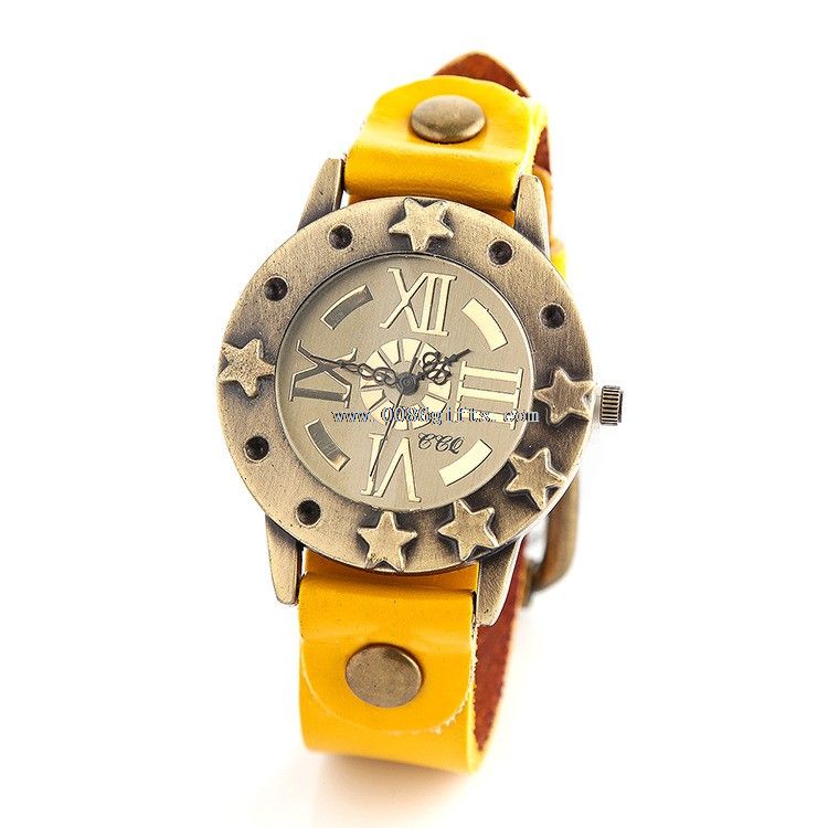 Personality leather watch