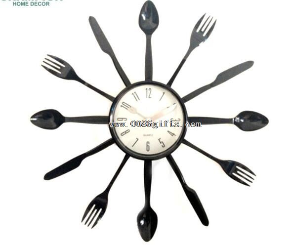 Plastic fashion fork wall clock