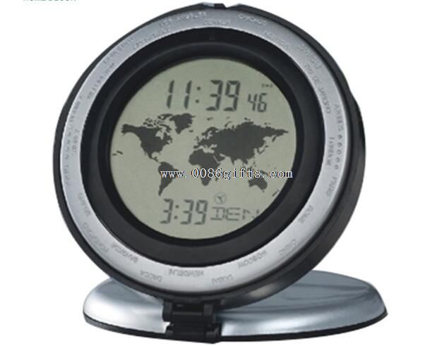 Plastic lcd travel alarm clock
