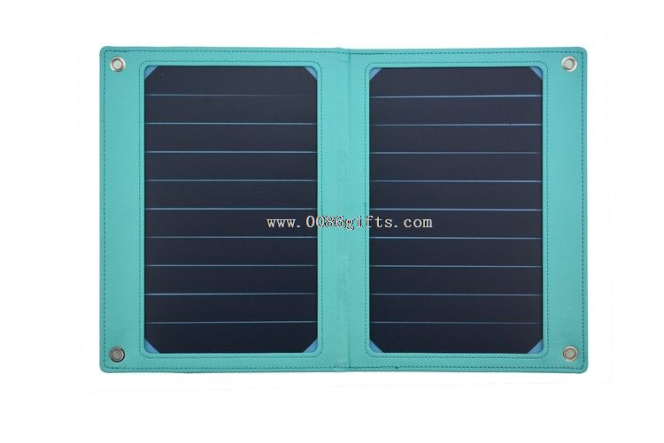 Cargador de portátil paneles solares de 10W de cuero de PU