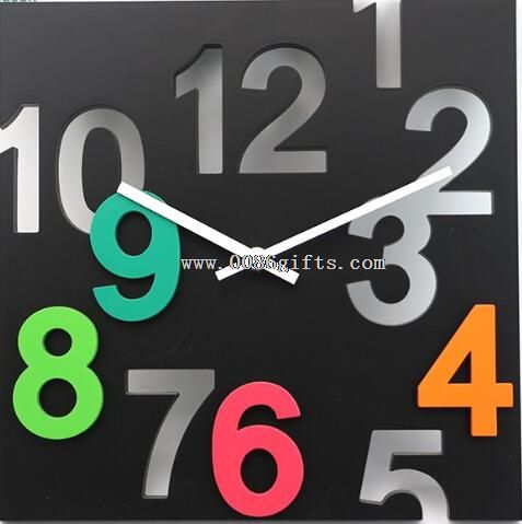 Rectangular shape 3D wall clock