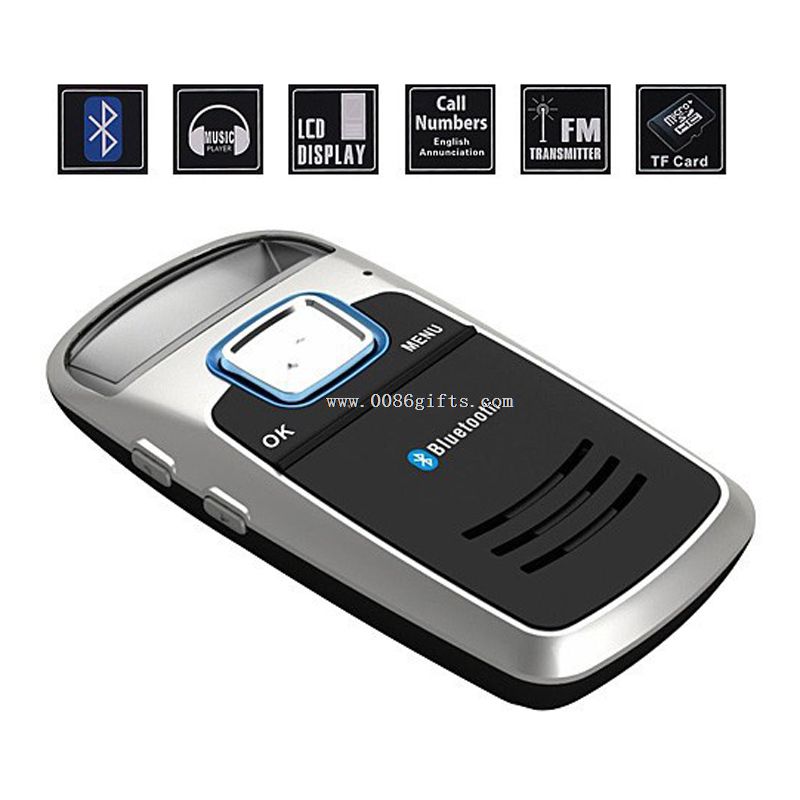 Solar powered bluetooth handsfree car kit