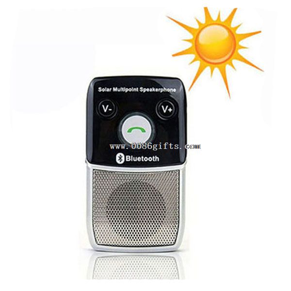 Solar powered bluetooth handsfree car kit