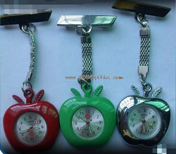 Reloj de enfermera de cadena de acero inoxidable