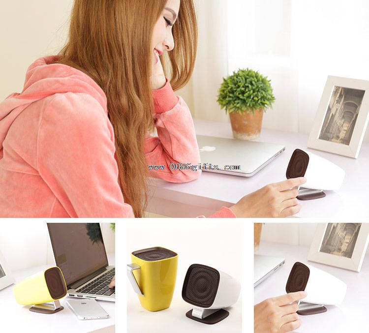 Stereo coffee mug speaker