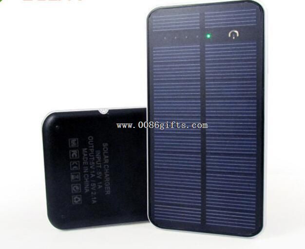Touch switch dual USB port solar charger power bank