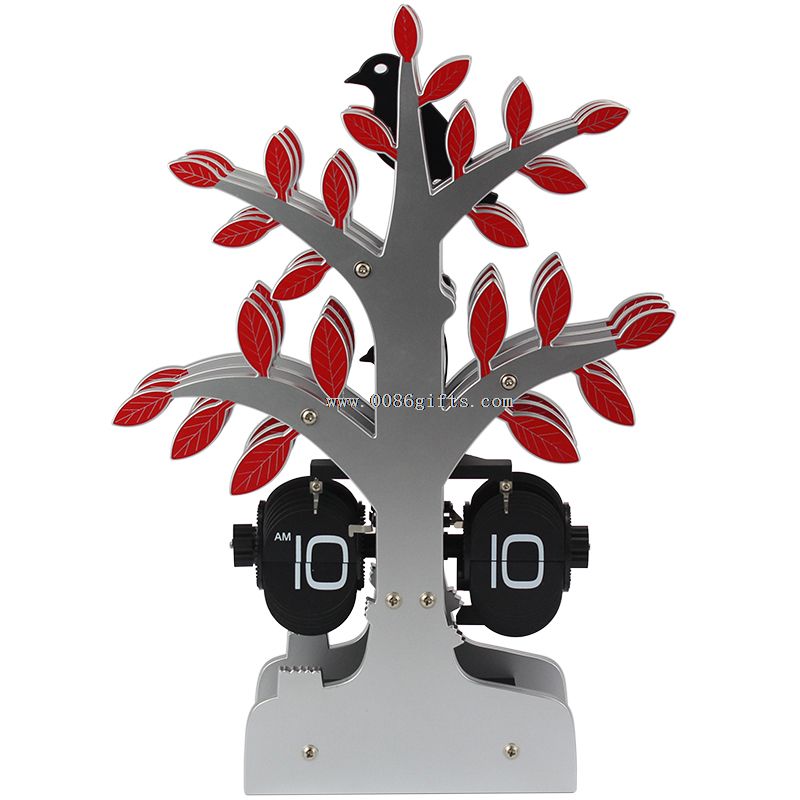 Tree Design Flip Table Clock