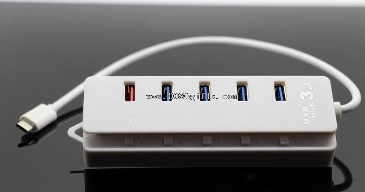 USB 3.0-Hub med individuelle makt bytter