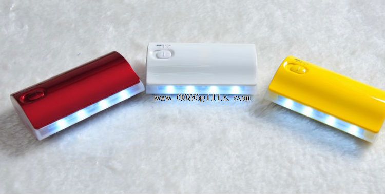 USB Potable mobile power bank with led lamps