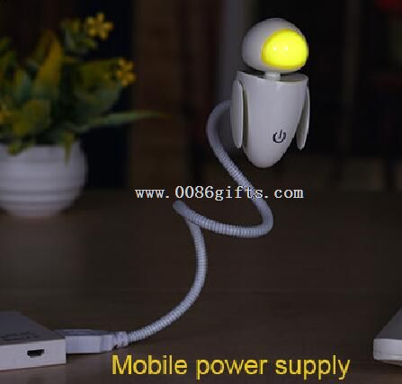 USB rechargeable robot bekerja light led