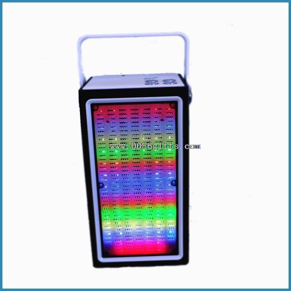 USB hoparlör disco led ışık ve fm radyo ile