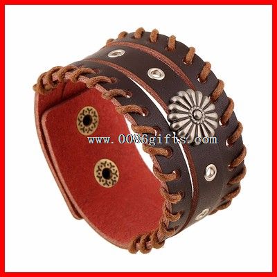 Pulsera de cuero ancho