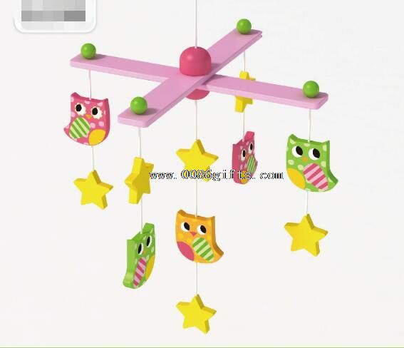 Wooden baby hanging bed toys