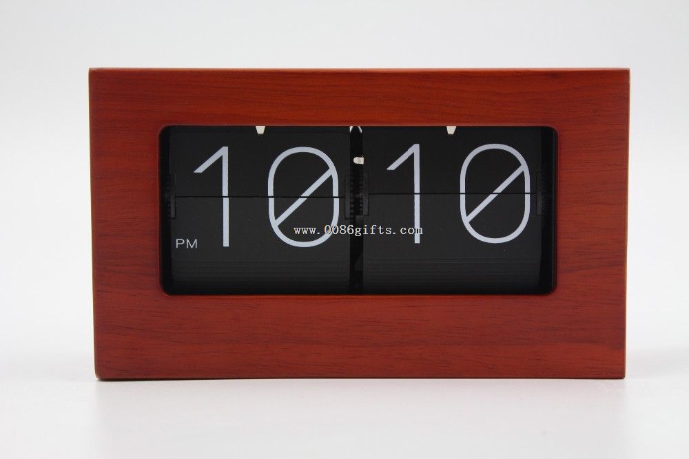 Caixa de madeira Flip Clock