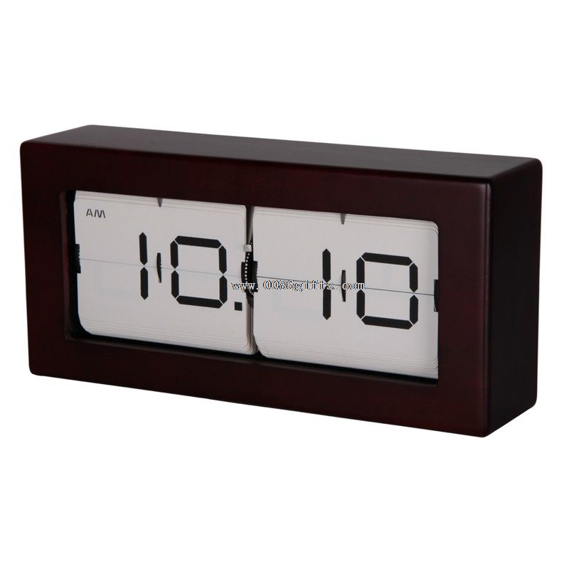 Caixa de madeira Flip Clock