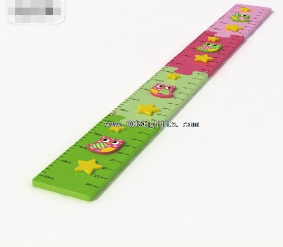 Wooden childrens height ruler