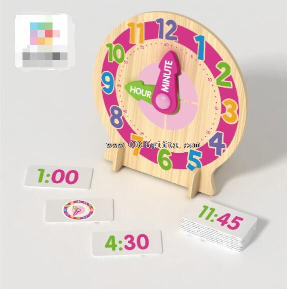 Wooden clock toy