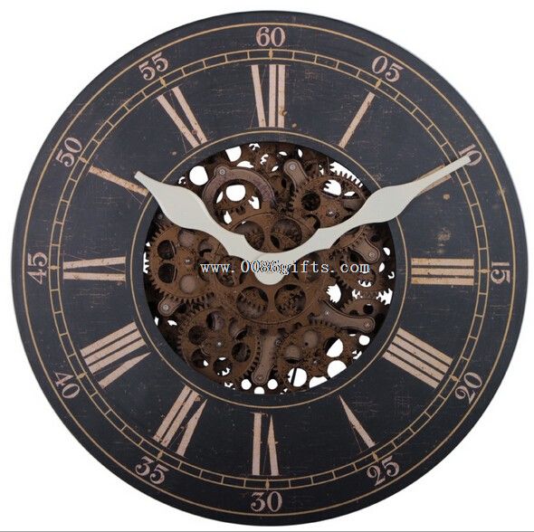 Wooden craft wall clock