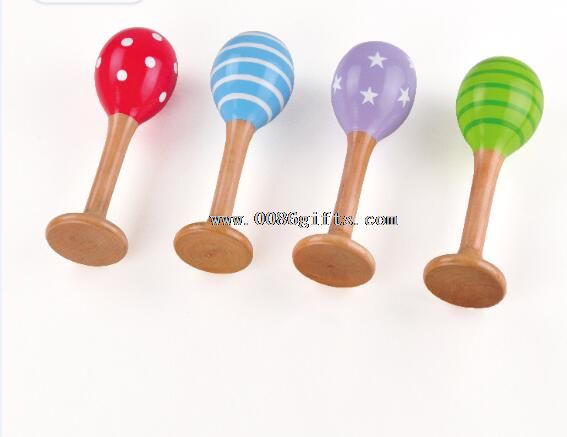 Wooden musical instrument maracas