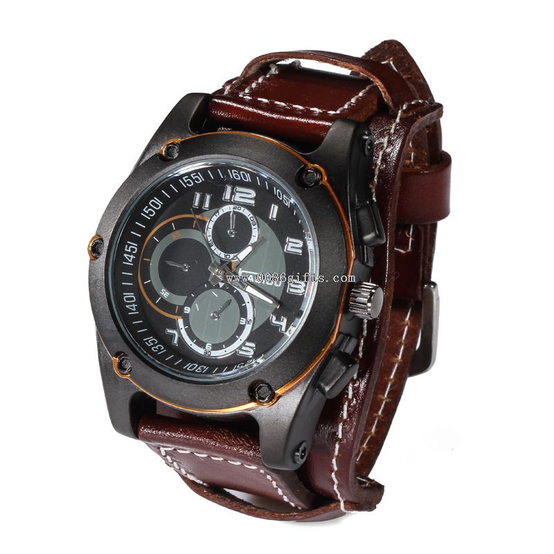 Pulsera cuero relojes hombres