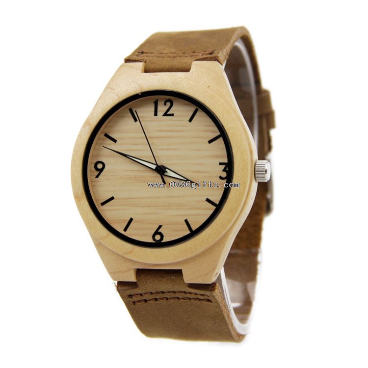 Relógio de madeira natural de 100%