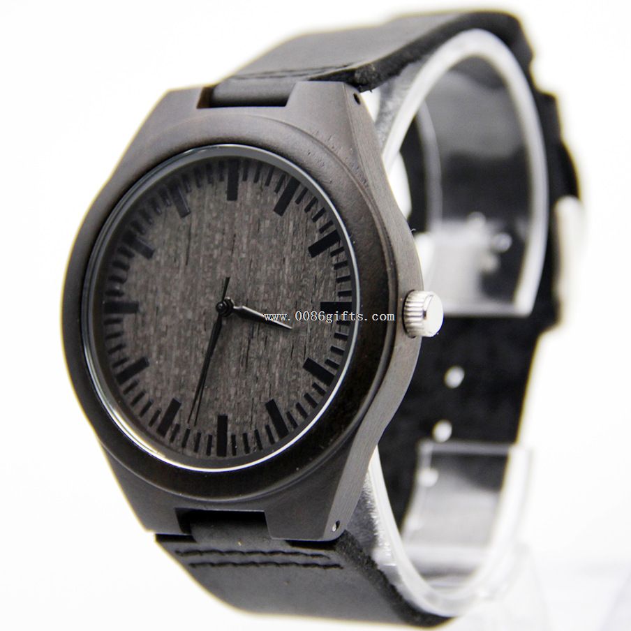 Orologi da polso in legno colore nero