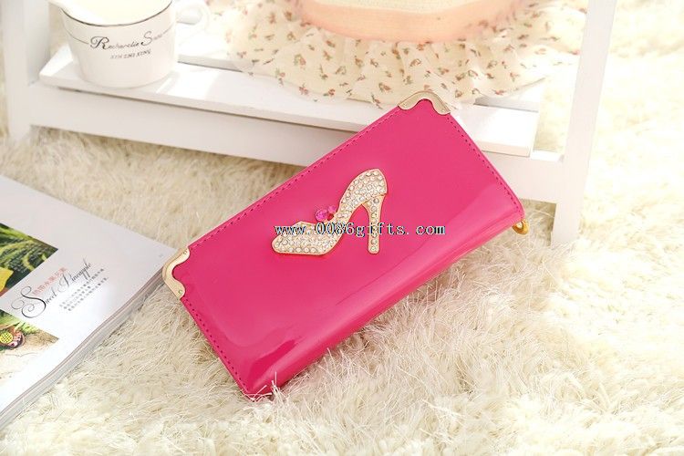 candy color high heels wallet