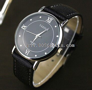 Leder-Armbanduhr für Männer