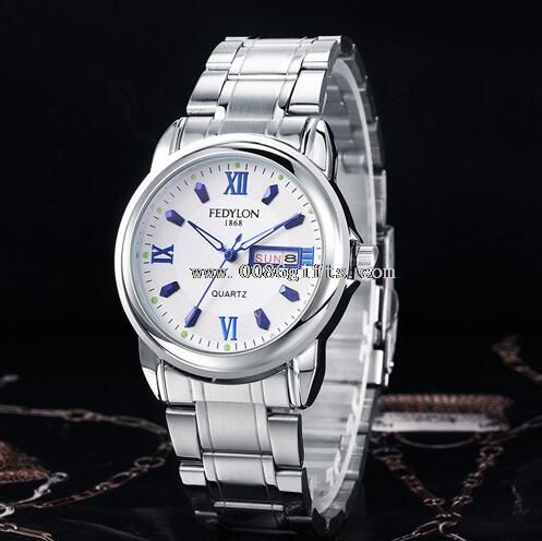 hombres de acero inoxidable reloj reloj de pulsera