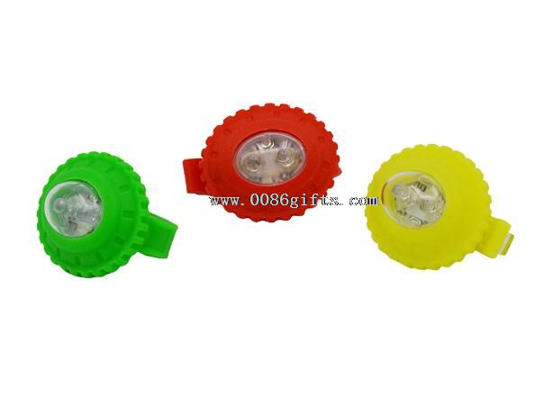 2 LED biciclete biciclete siliciu mini runda siguranţă lumina