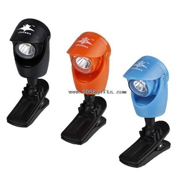 LED mini light clip to book