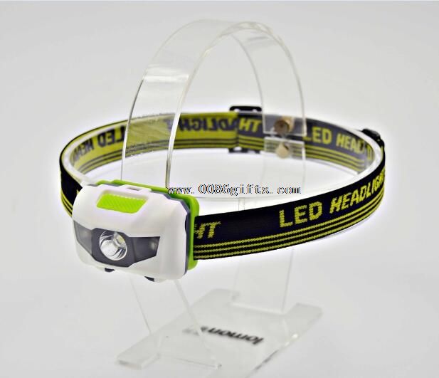 1W LED +2 red LED headlamp