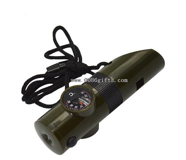 Outdoor camping Led Light + Survival Whistle + Mini Compass + Magnifying Glass