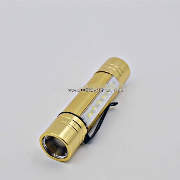 6led+3W LED rechargeable pocket flashlight with clip
