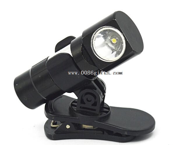 plastic head camp led light with clip