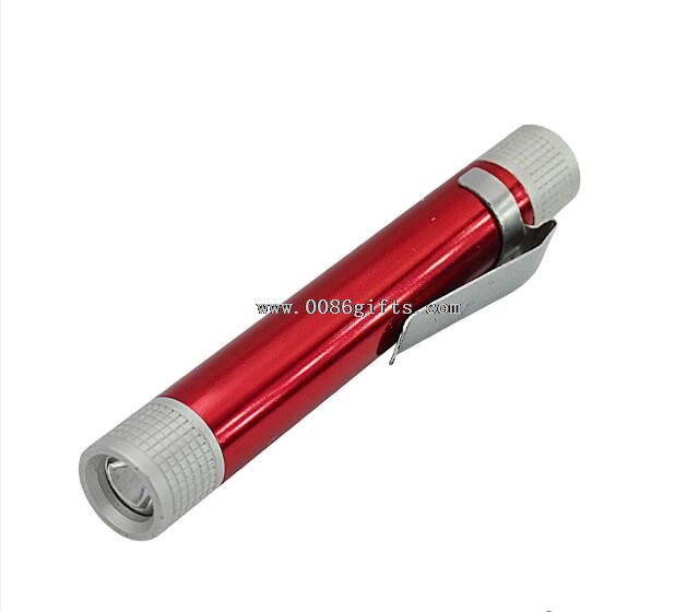 1 LED Flashlight AL Torch pen clip