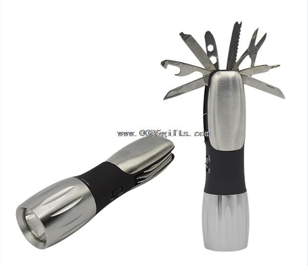 1 LED Flashlight AL Torch with tools