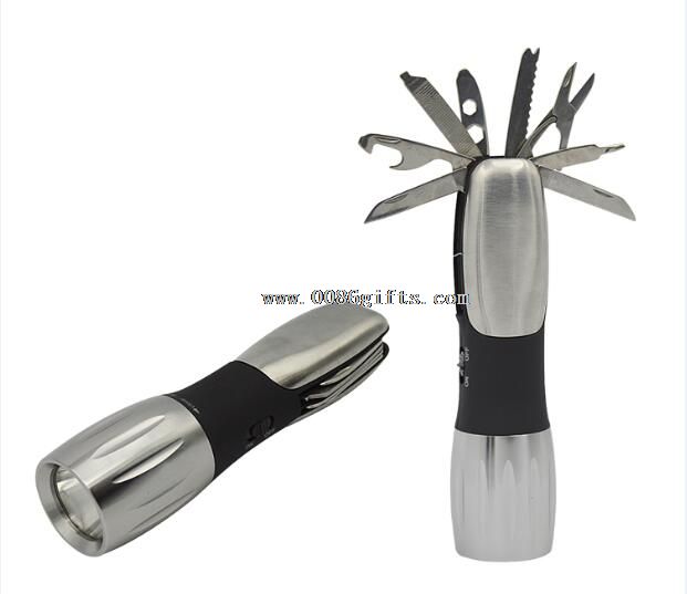 1 LED Flashlight AL Torch with tools