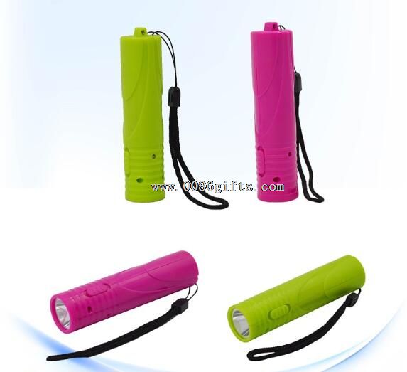 1 LED plastic flashlight