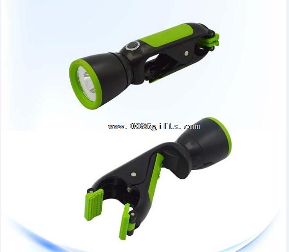 1 LED plastic flashlight clip torch