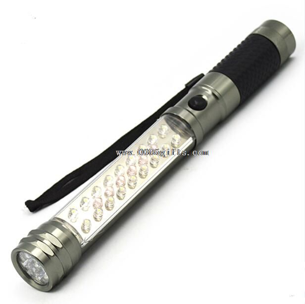 18 LED + 6 røde blinker LED + 9 LED lommelygte