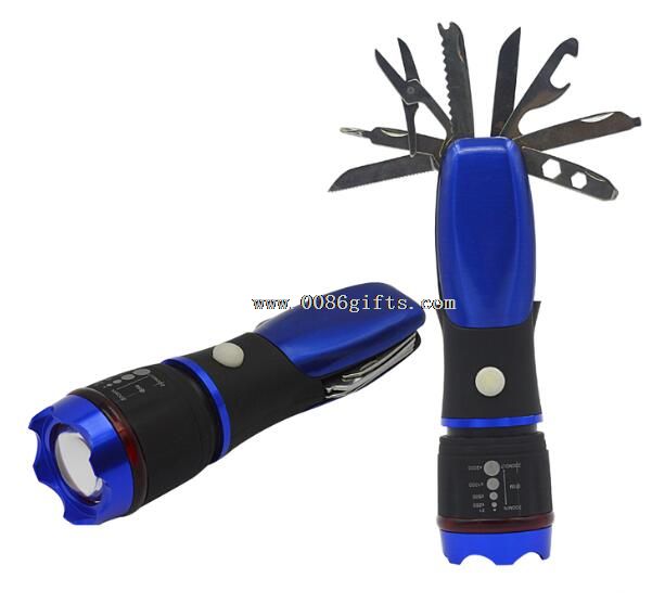 4+1 LED Flashlight AL Torch with tools