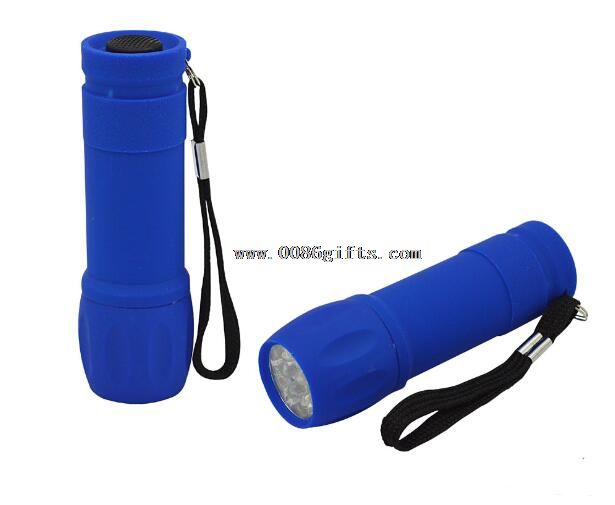 9 led plastic flashlight