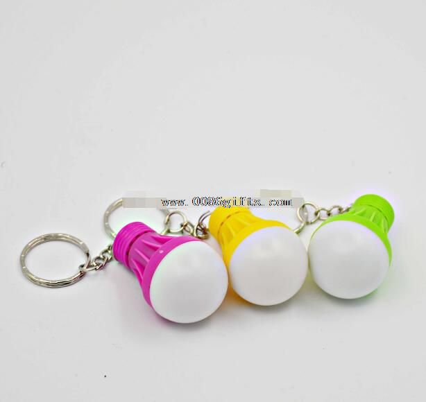 plastic bulb shaped led keychain light