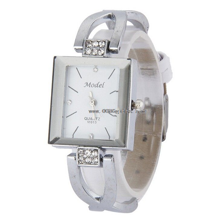 alloy leather brand watch