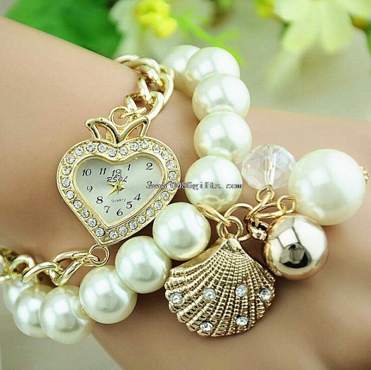 ladies pendant pearl watches