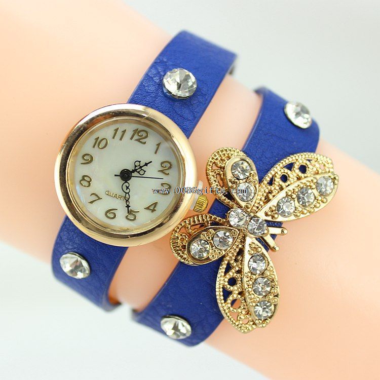 Mulheres relógios de diamantes da borboleta